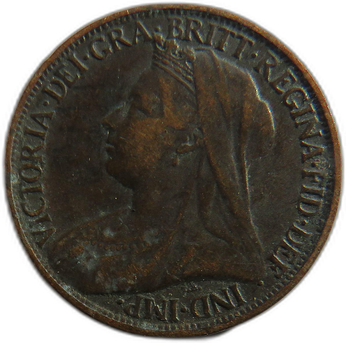 1900 Queen Victoria Farthing Coin - Great Britain