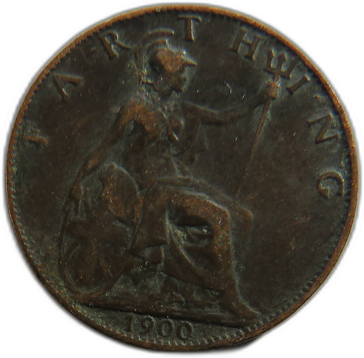 1900 Queen Victoria Farthing Coin - Great Britain
