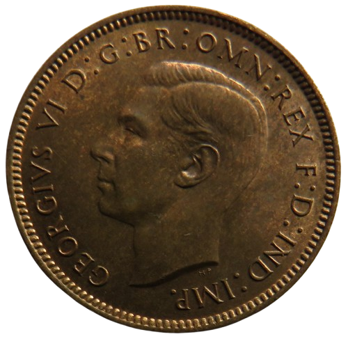 1939 King George VI Farthing Coin In High Grade