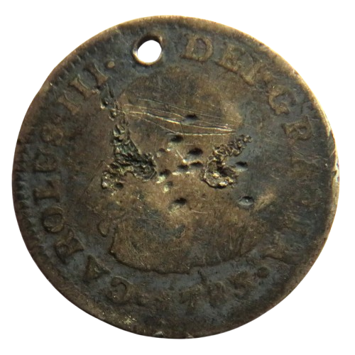 1783 Spanish Mexico Silver 1/2 Real Coin