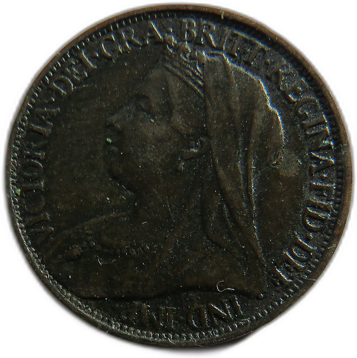 1901 Queen Victoria Farthing Coin - Great Britain