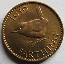 Load image into Gallery viewer, 1939 King George VI Farthing Coin In High Grade
