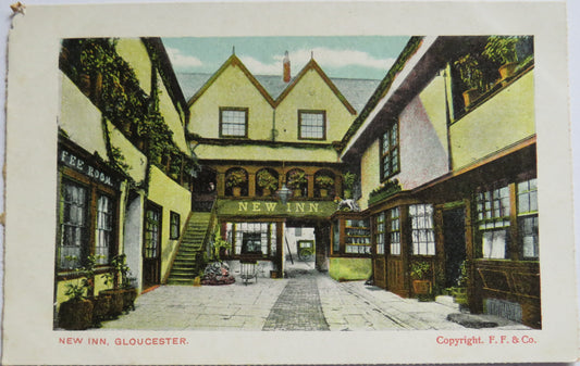 Vintage Postcard of New Inn, Gloucester