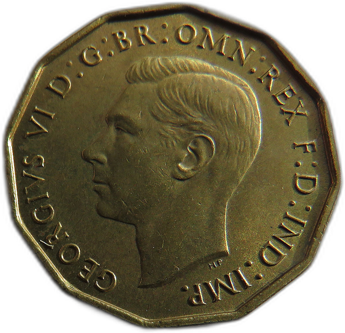 1937 King George VI Brass Threepence Coin In High Grade - Great Britain