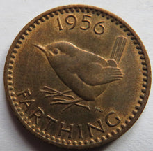 Load image into Gallery viewer, 1956 Queen Elizabeth II Farthing Coin - Great Britain
