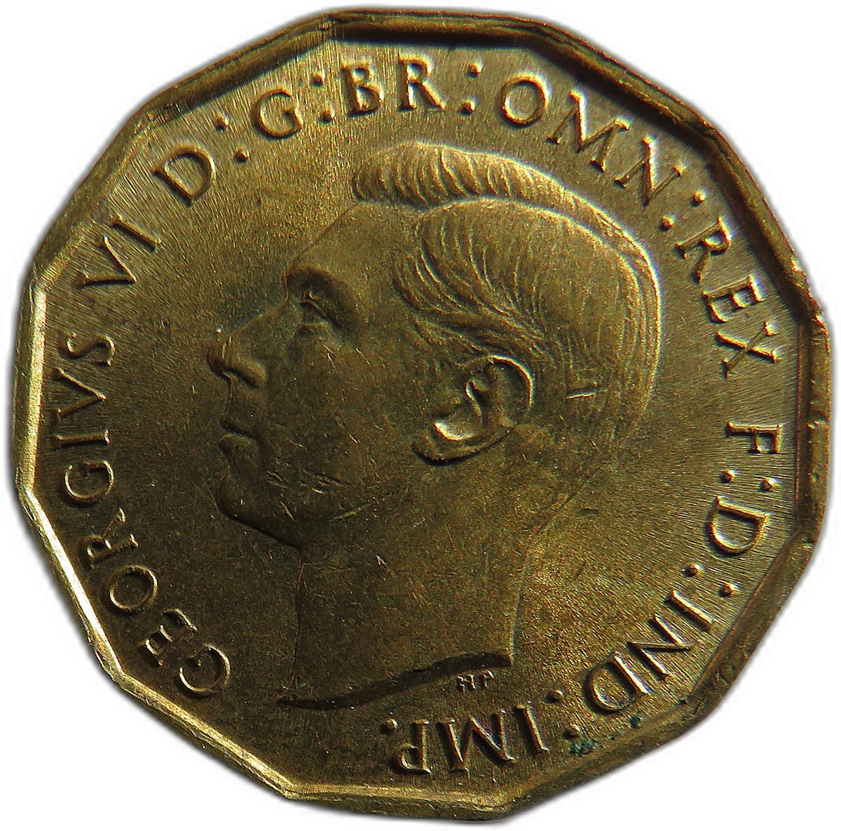 1942 King George VI Brass Threepence Coin In Higher Grade - Great Britain