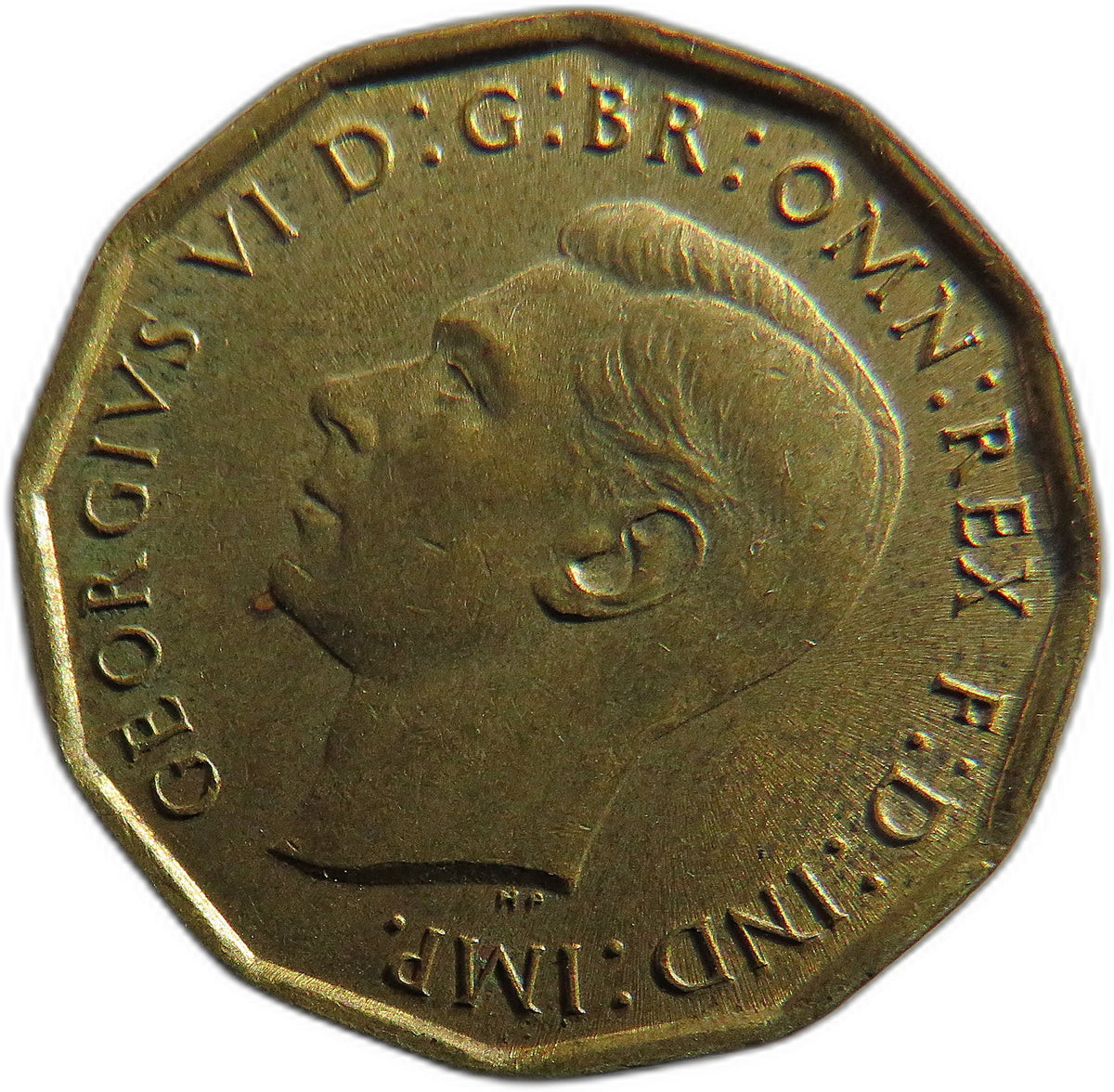 1943 King George VI Brass Threepence Coin In Higher Grade - Great Britain