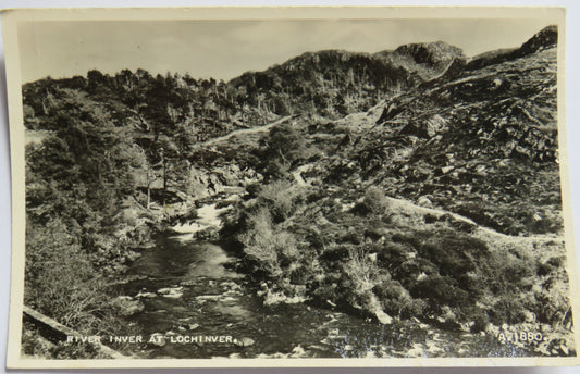 Vintage Postcard of River Inver At Lochinver