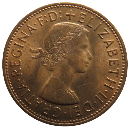 1967 Queen Elizabeth II One Penny Coin In High Grade