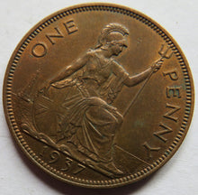 Load image into Gallery viewer, 1937 King George VI One Penny Coin In High Grade
