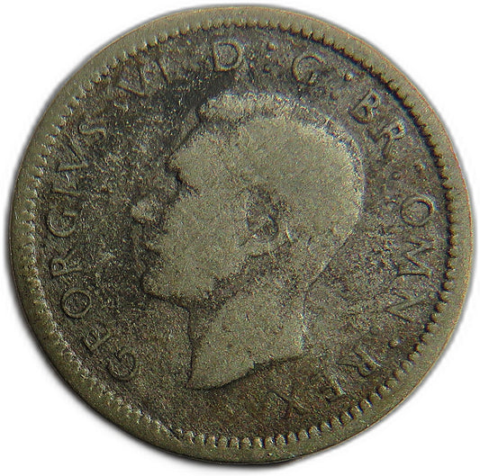 1942 King George VI Silver Threepence Coin - Scarce Date - Great Britain image 1