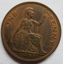 Load image into Gallery viewer, 1937 King George VI One Penny Coin In High Grade
