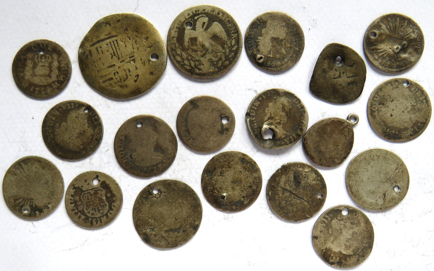 Small Collection of 17th - 19thC Spanish Colonial Silver Coins
