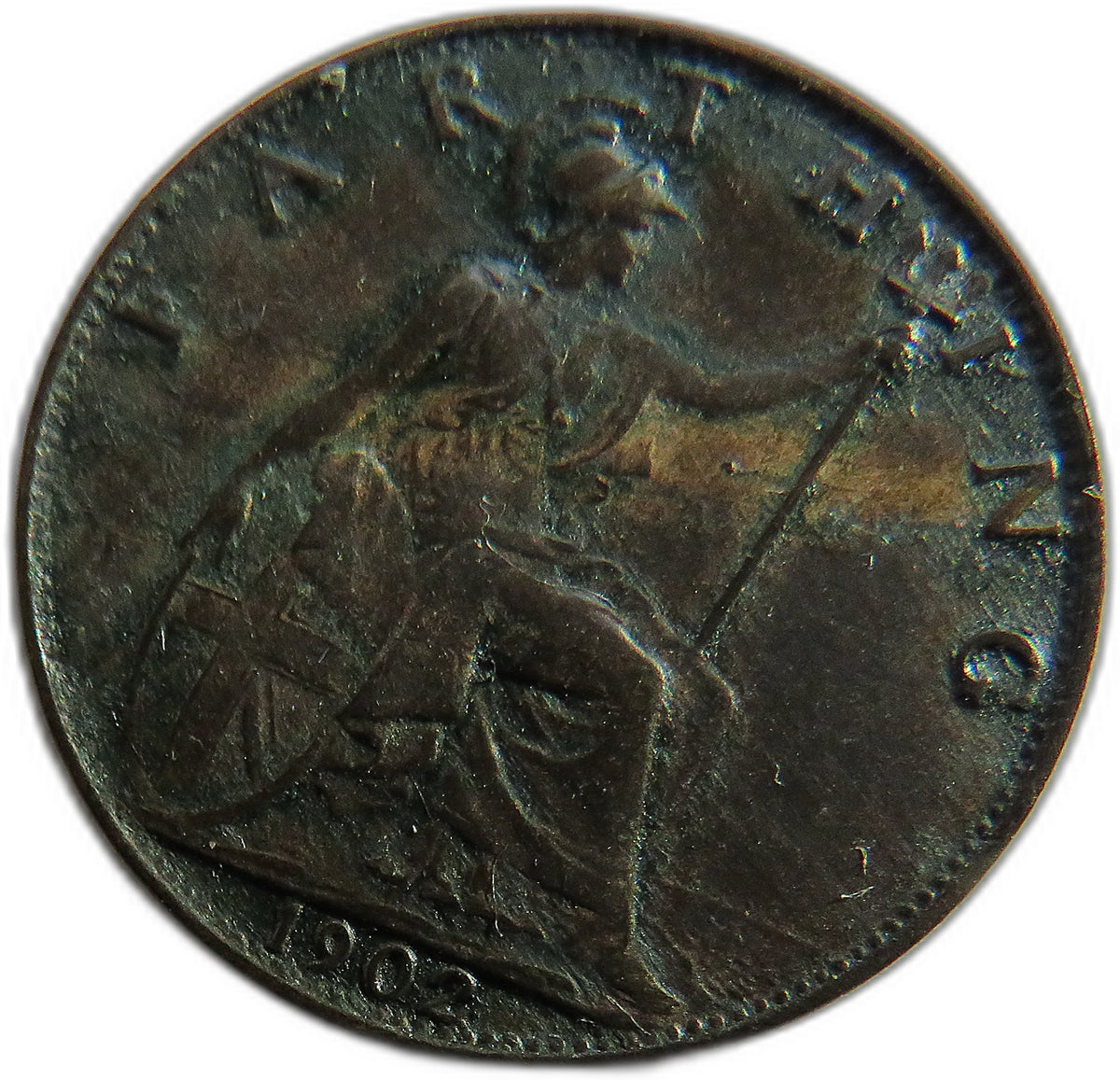 1902 King Edward VII Farthing Coin - Great Britain
