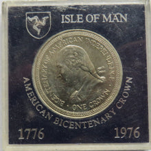 Load image into Gallery viewer, 1976 Isle of Man One Crown Coin Bicentenary of American Independence
