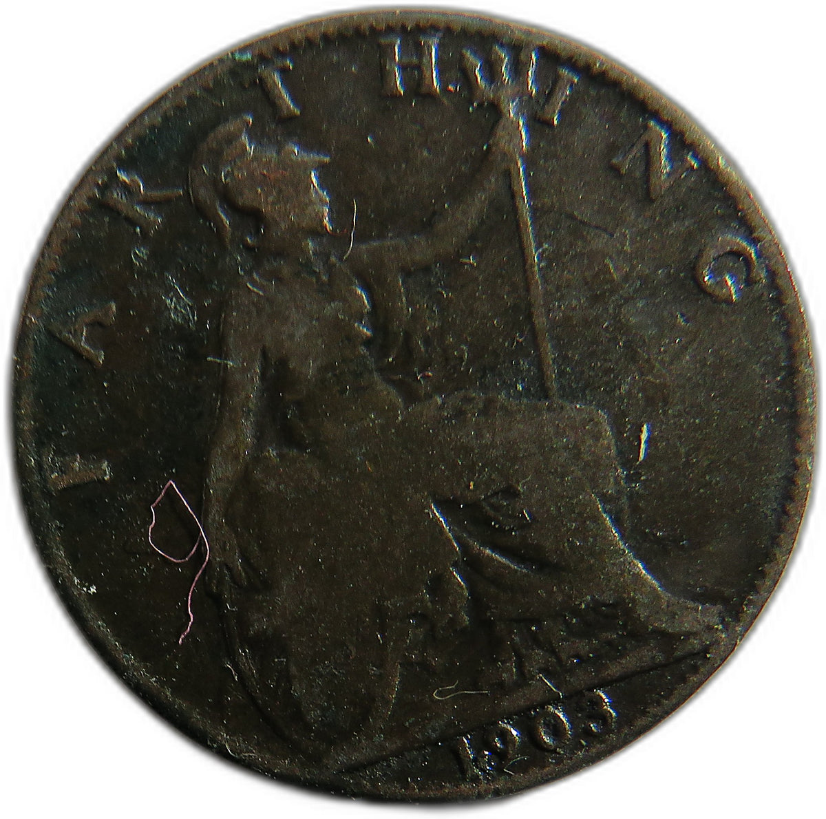 1903 King Edward VII Farthing Coin - Great Britain