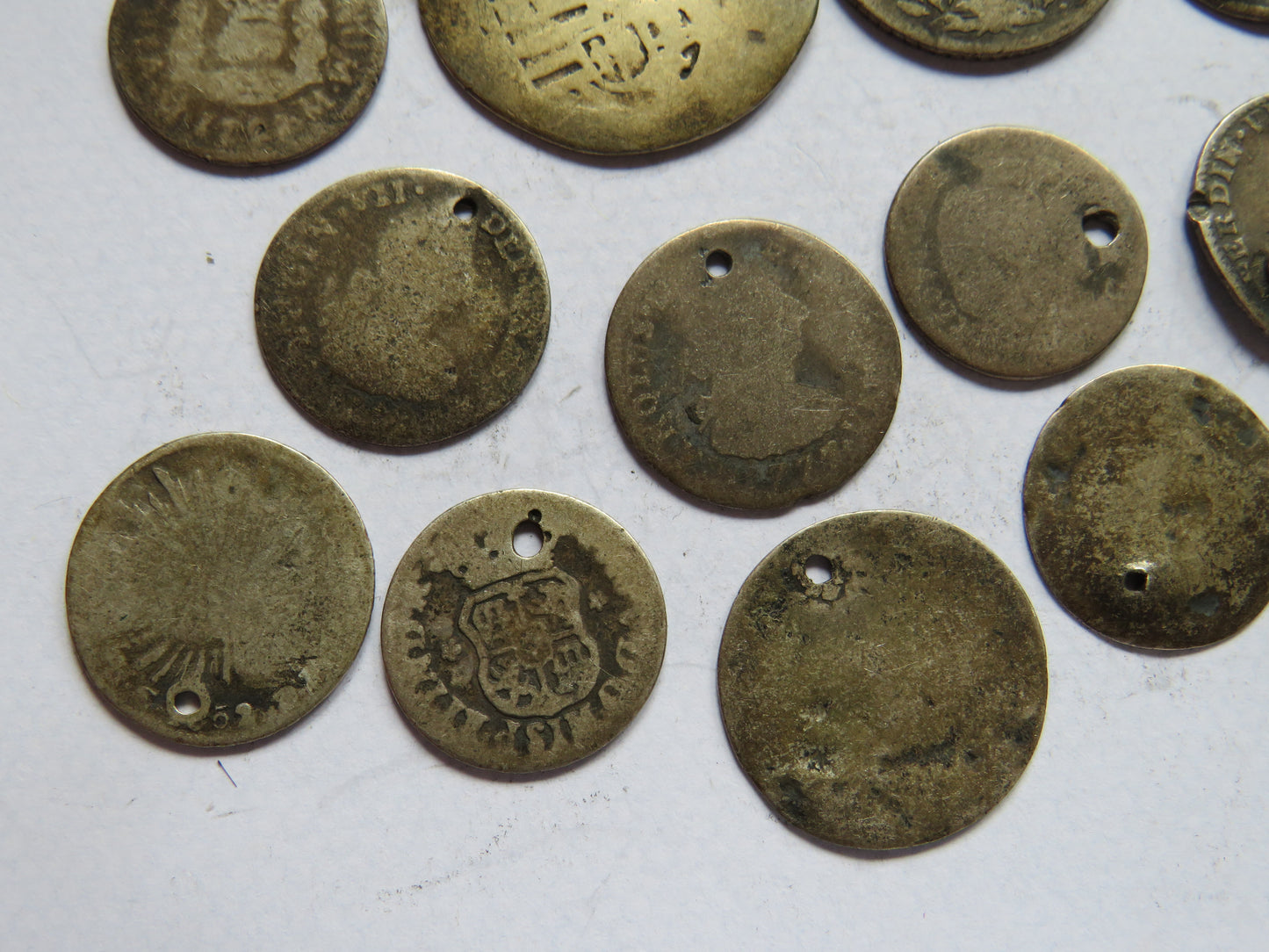 Small Collection of 17th - 19thC Spanish Colonial Silver Coins