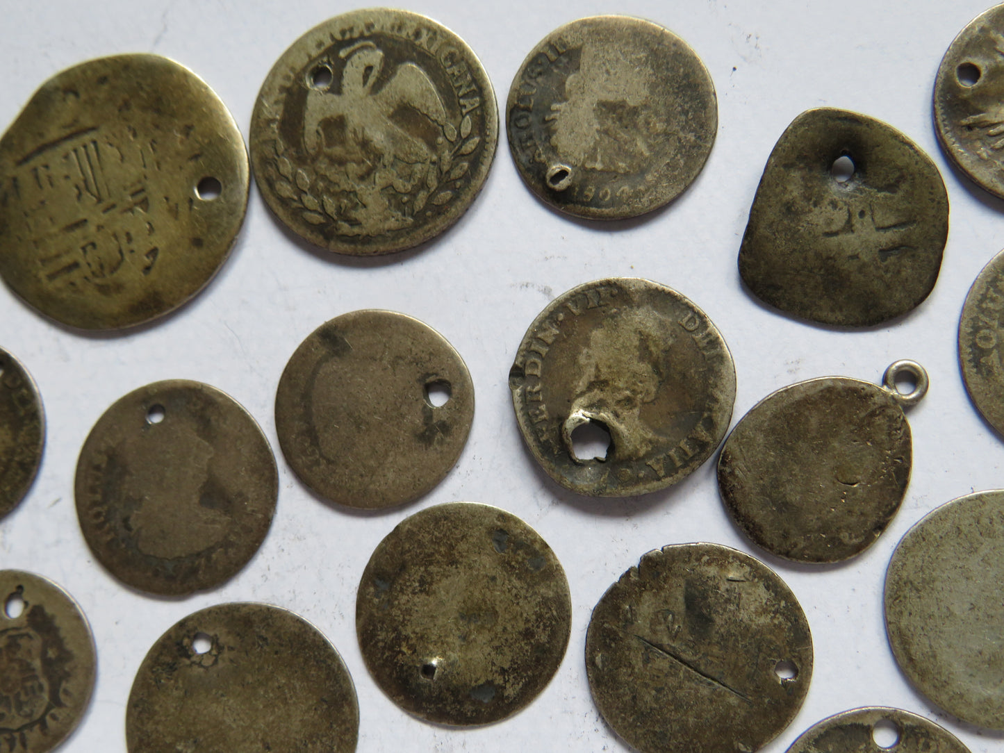Small Collection of 17th - 19thC Spanish Colonial Silver Coins