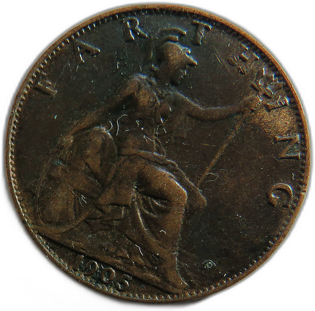1905 King Edward VII Farthing Coin - Great Britain