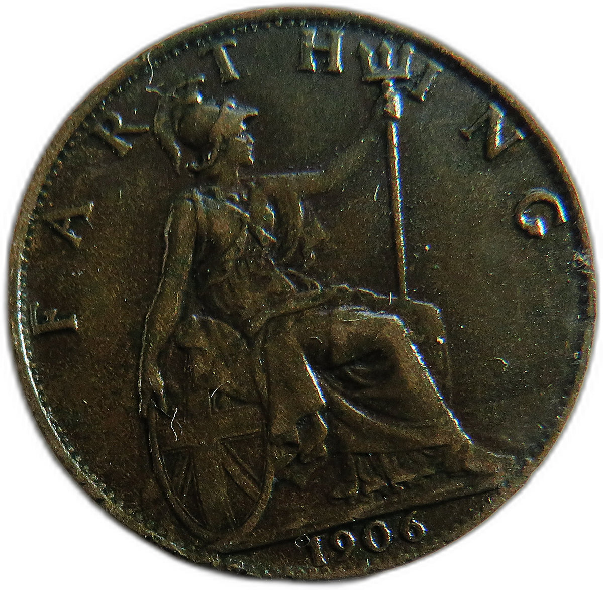 1906 King Edward VII Farthing Coin - Great Britain