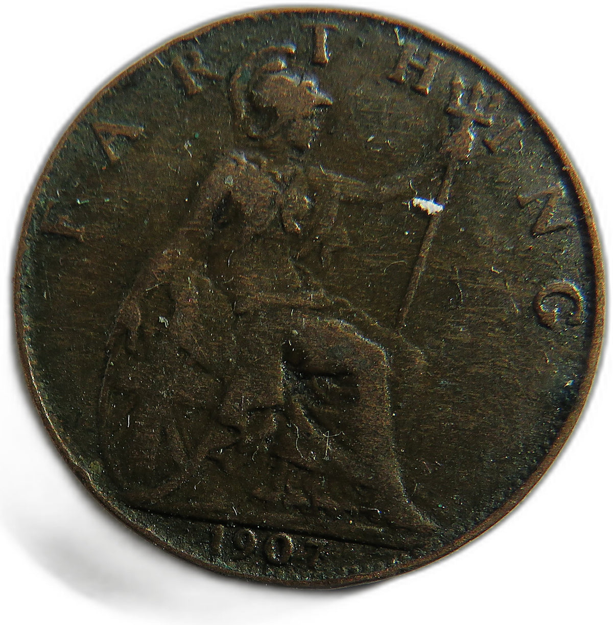 1907 King Edward VII Farthing Coin - Great Britain