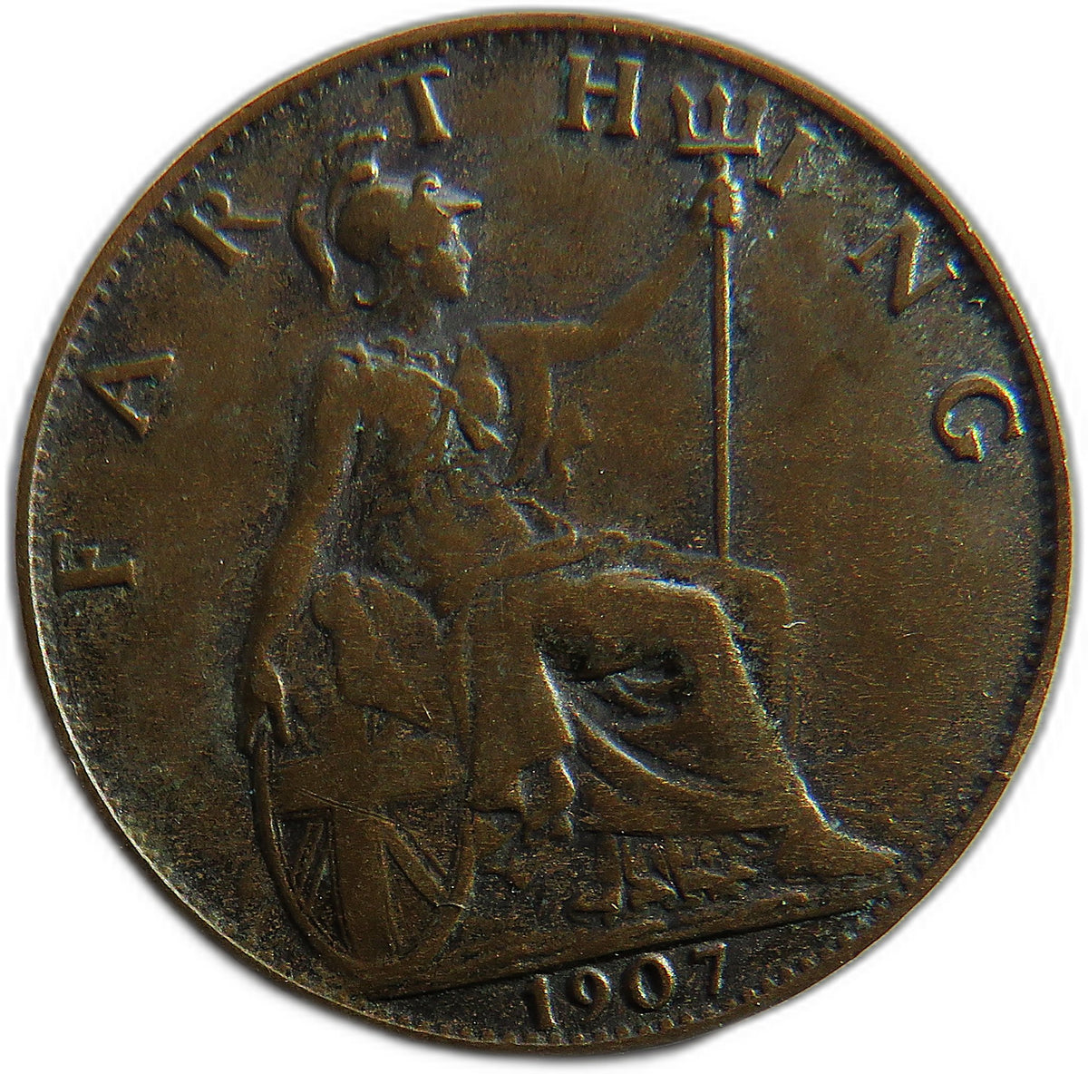 1907 King Edward VII Farthing Coin - Great Britain