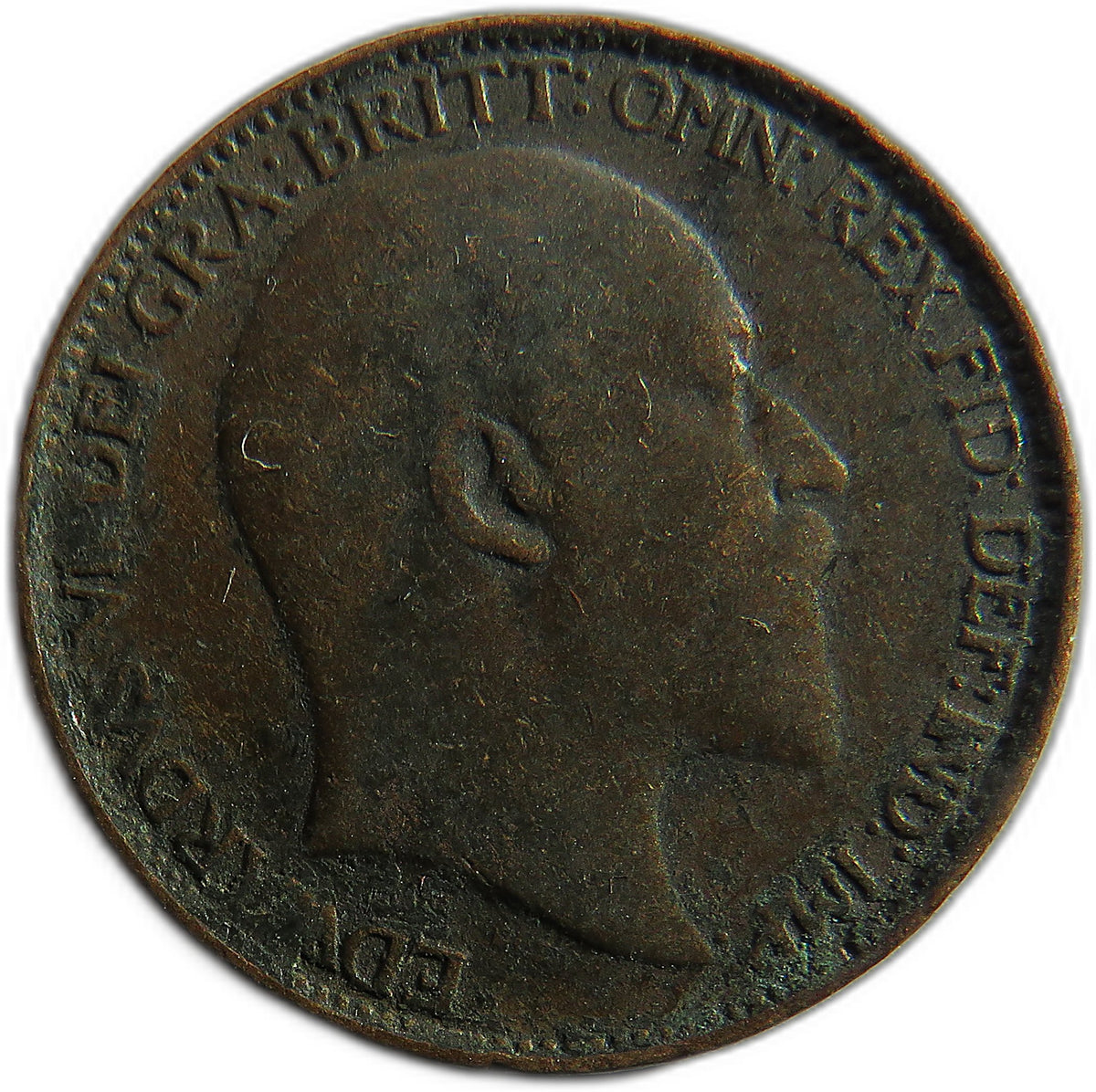 1908 King Edward VII Farthing Coin - Great Britain