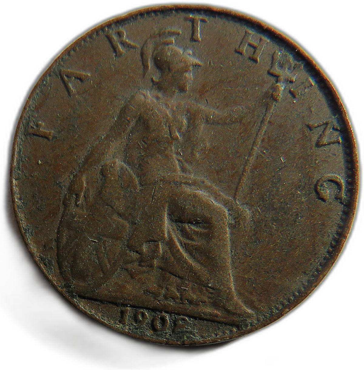 1908 King Edward VII Farthing Coin - Great Britain