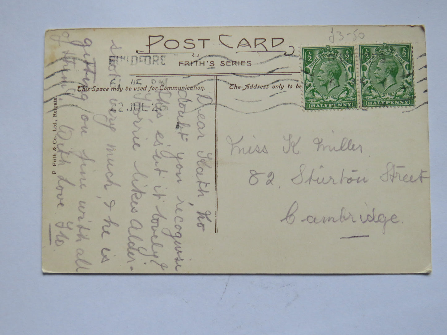 Vintage Postcard of Greetings From Guildford