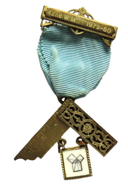 Vintage Silver Gilt Masonic "Past Masters" Jewell 1979-1980