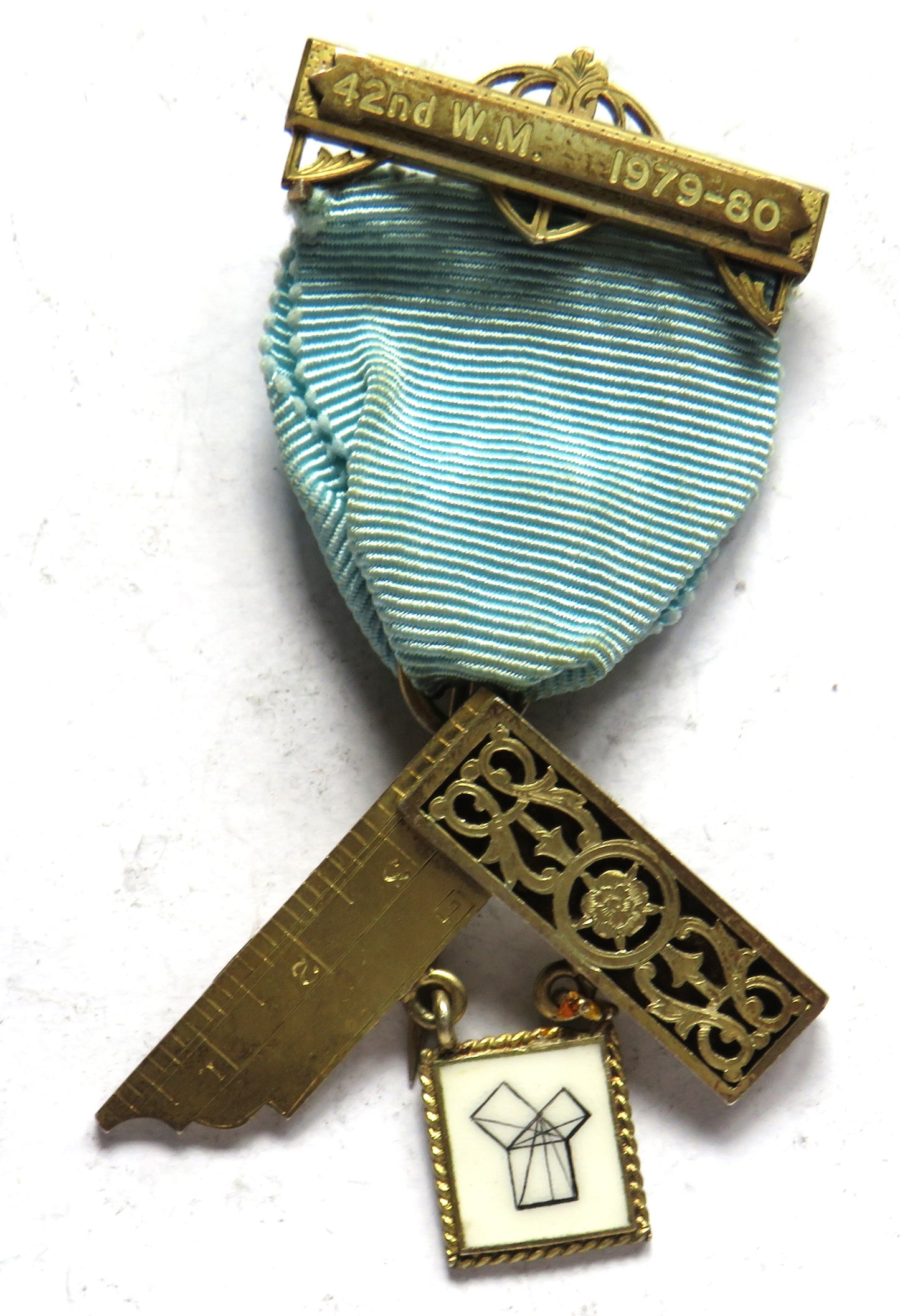 Vintage Silver Gilt Masonic "Past Masters" Jewell 1979-1980