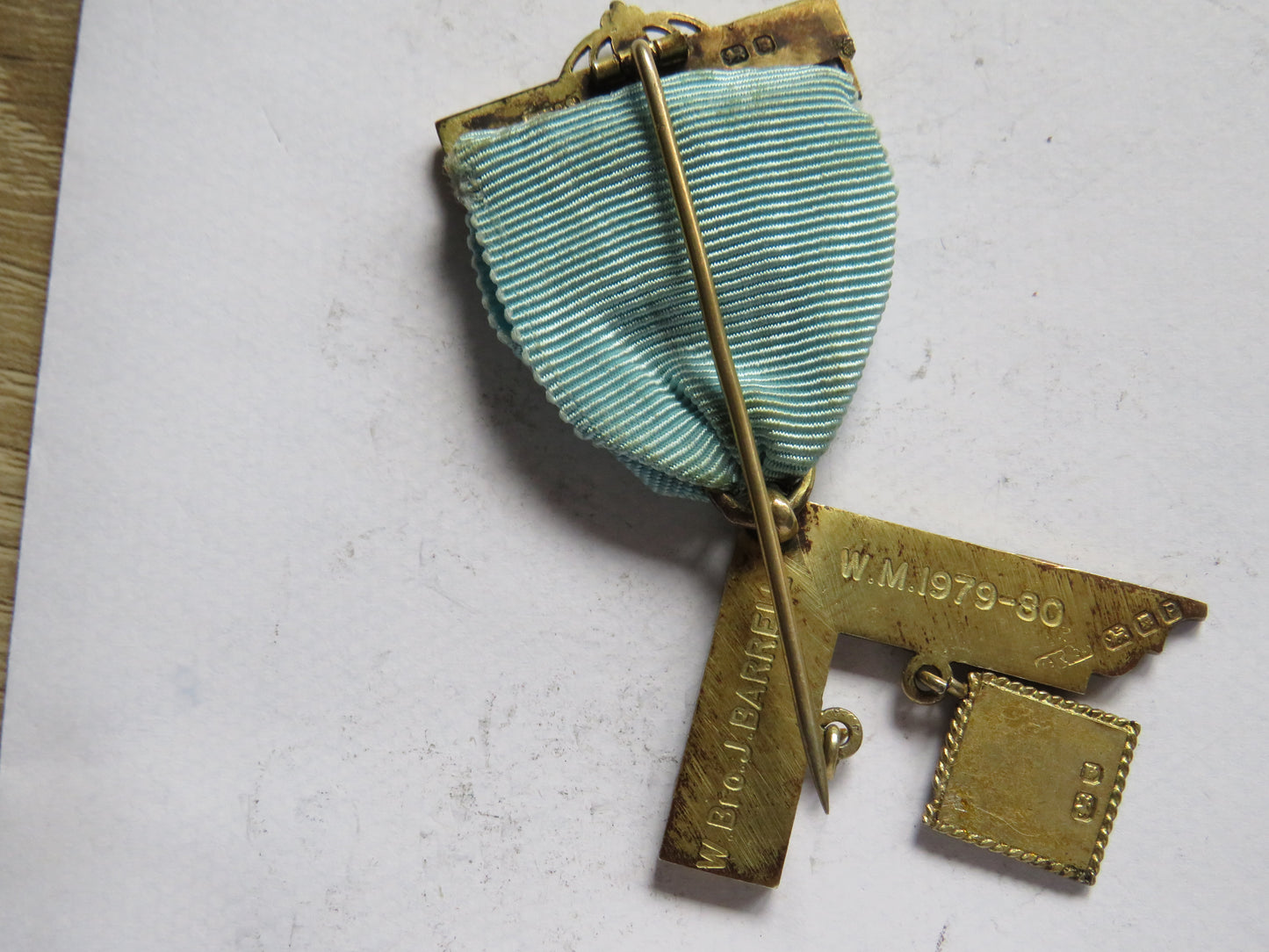 Vintage Silver Gilt Masonic "Past Masters" Jewell 1979-1980