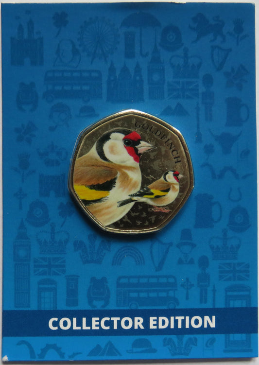 Great British Birds Goldfinch Collector Edition Coin In Shape of 50p By Westminster