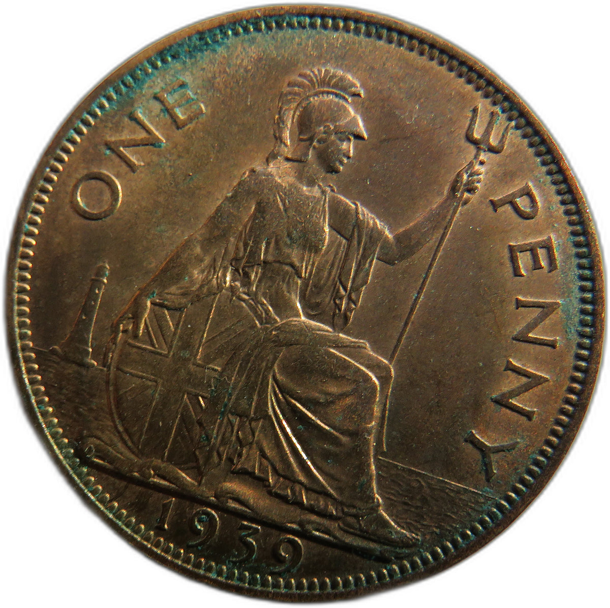 1939 King George VI One Penny Coin In High Grade - Great Britain