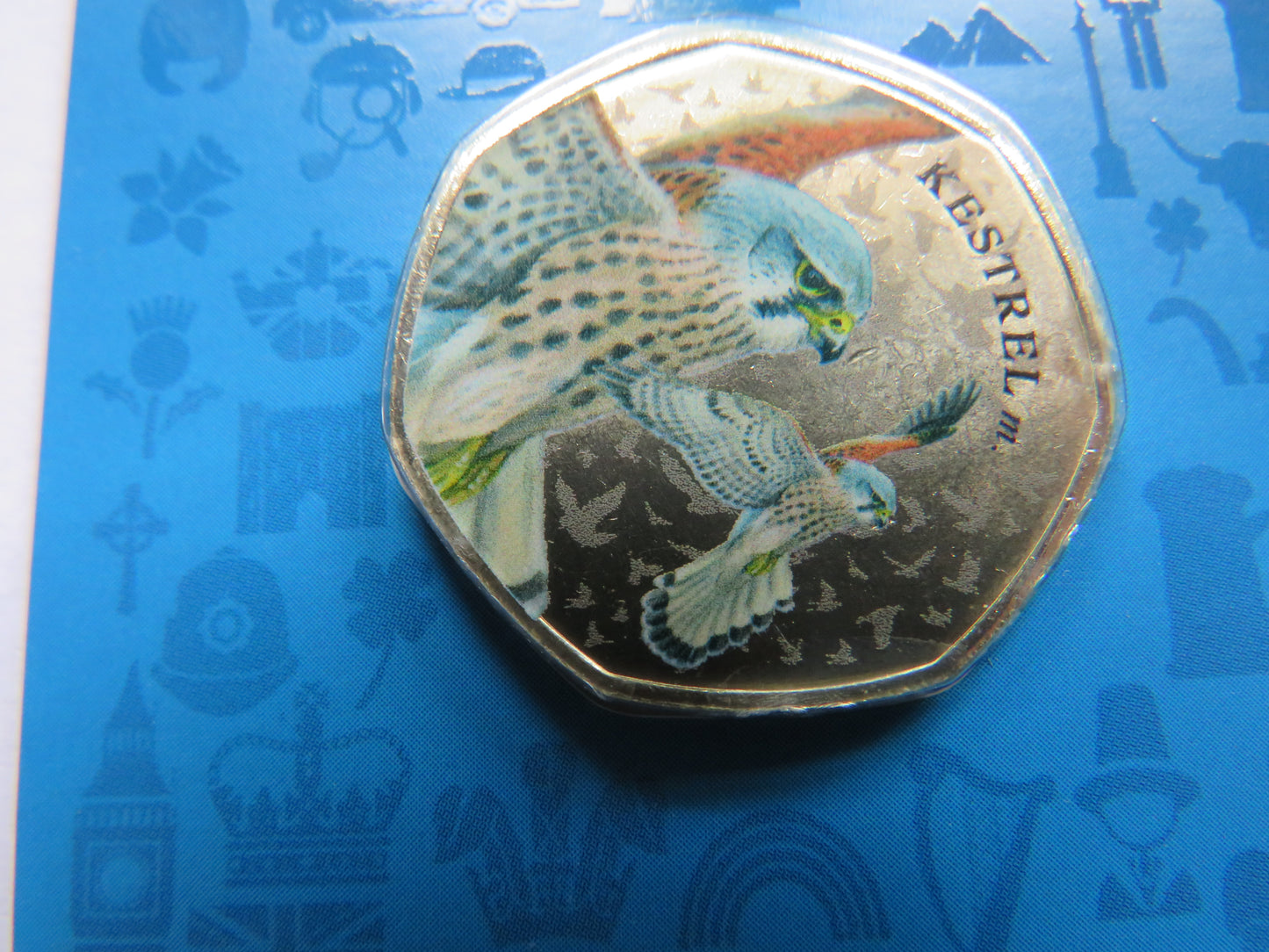 Great British Birds Kestrel Collector Edition Coin In Shape of 50p By Westminster