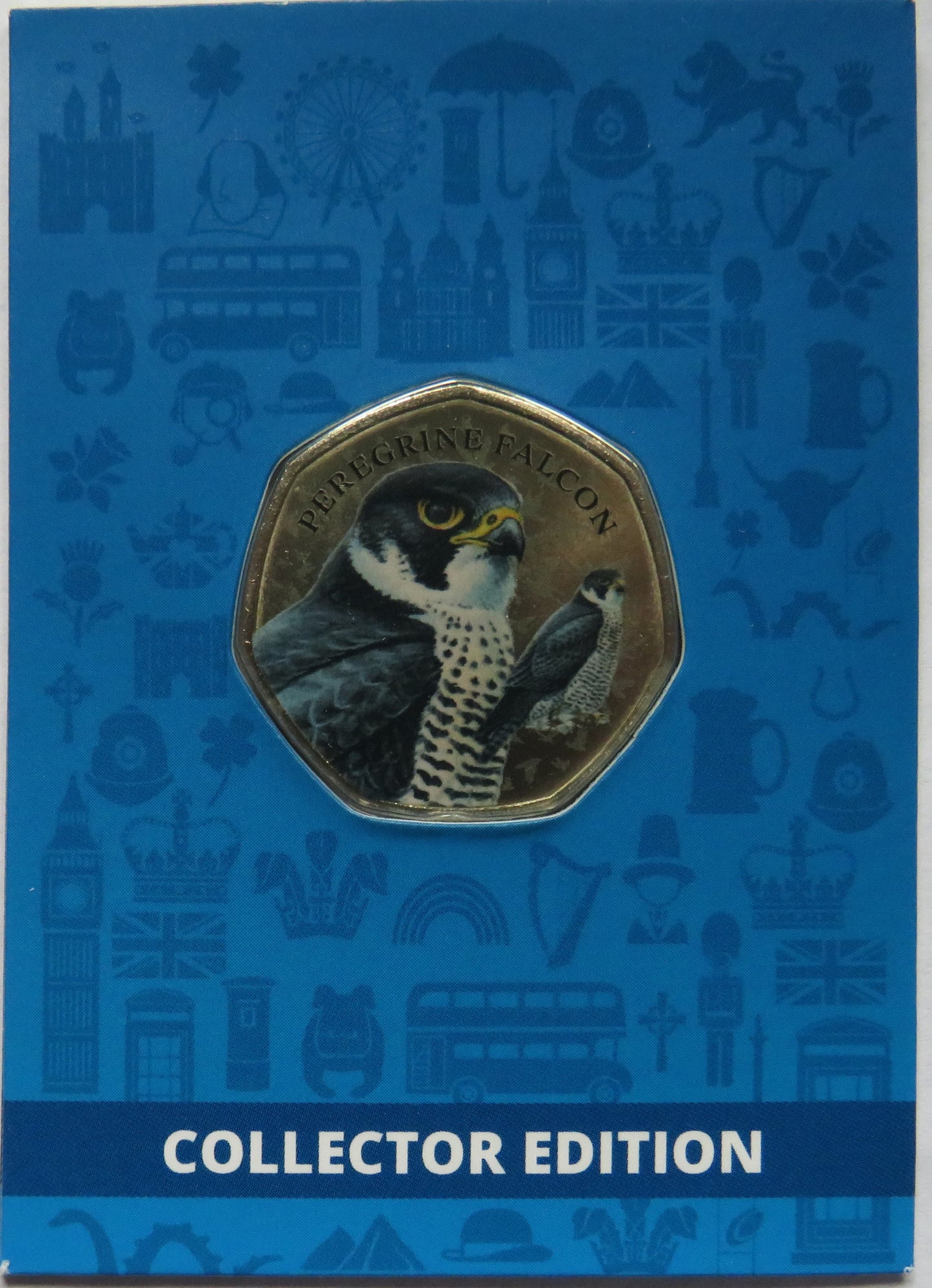 Great British Birds Peregrine Falcon Collector Edition Coin In Shape of 50p By Westminster