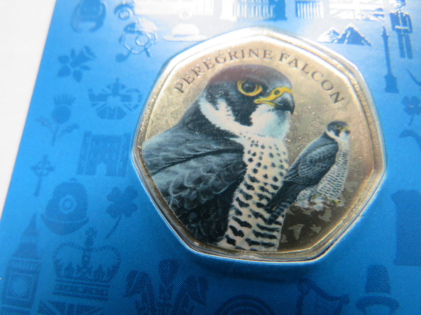 Great British Birds Peregrine Falcon Collector Edition Coin In Shape of 50p By Westminster