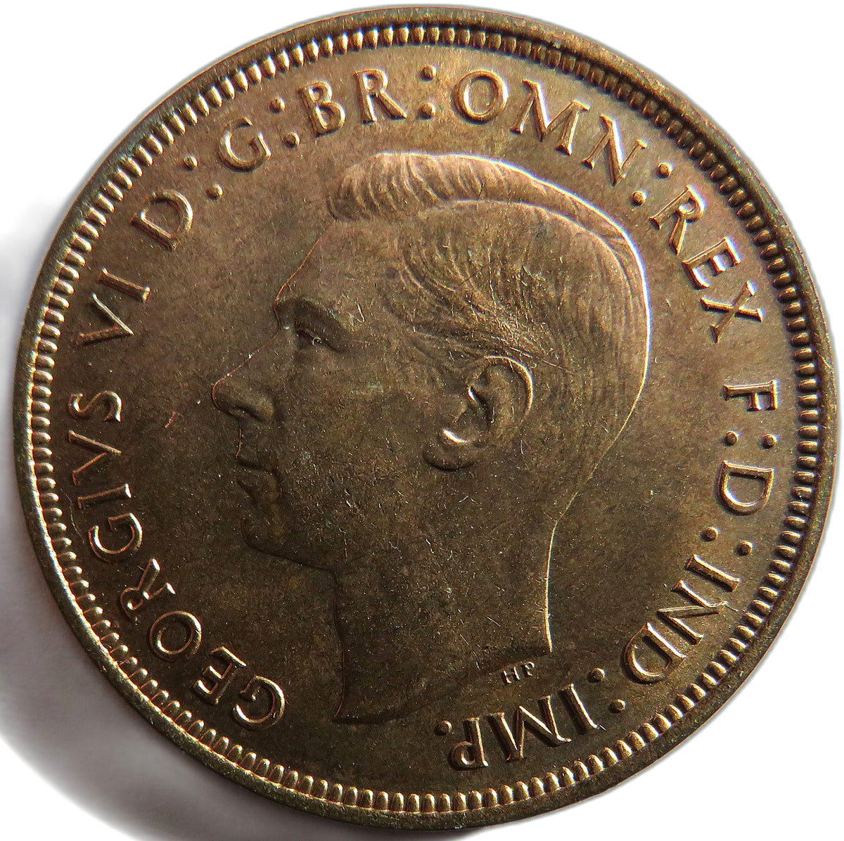 1938 King George VI One Penny Coin In High Grade - Great Britain