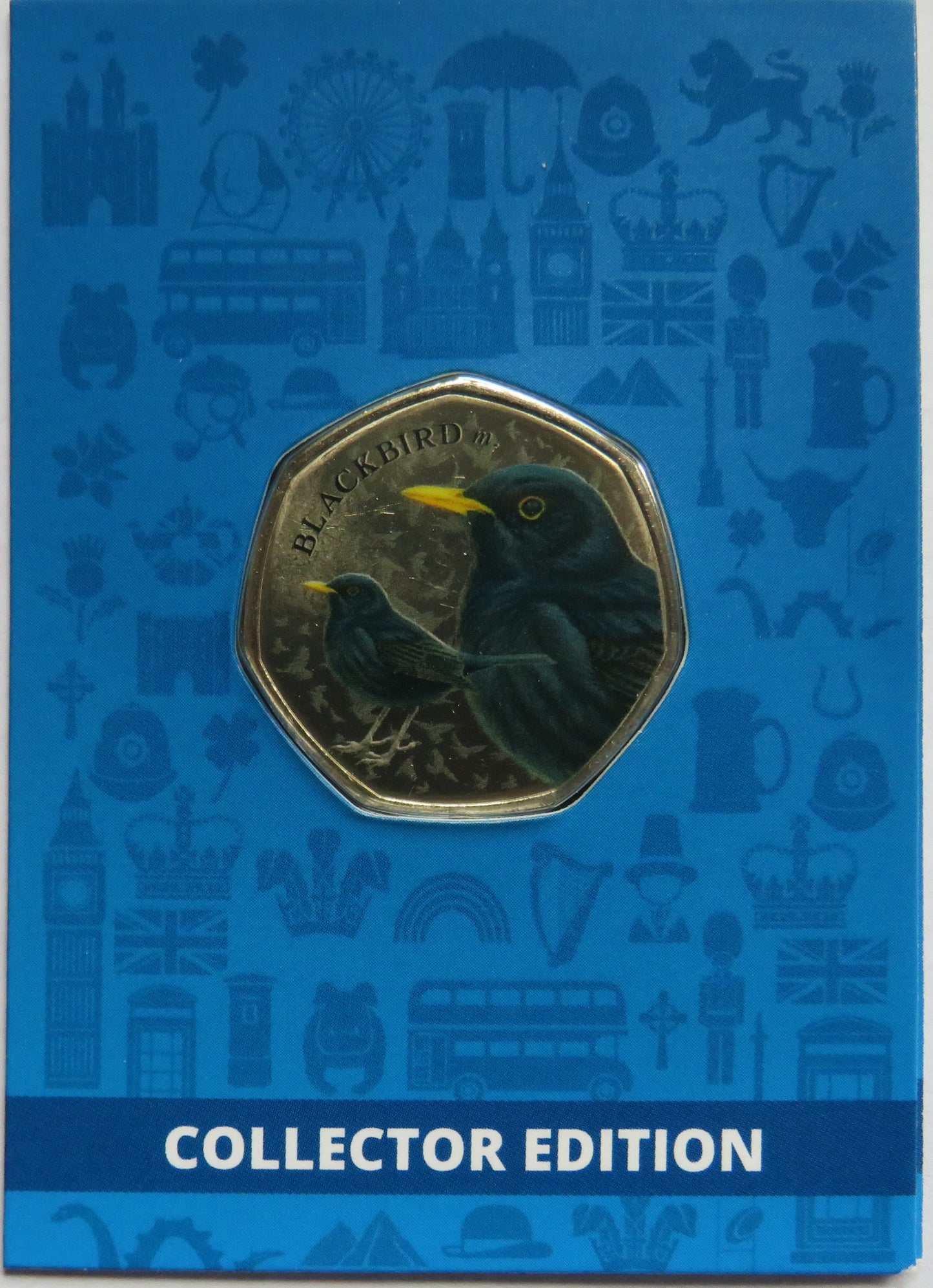 Great British Birds Blackbird Collector Edition Coin In Shape of 50p By Westminster