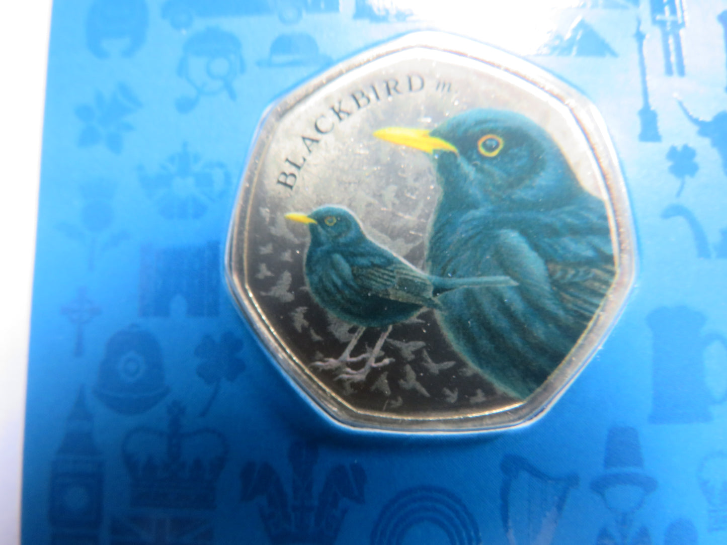 Great British Birds Blackbird Collector Edition Coin In Shape of 50p By Westminster