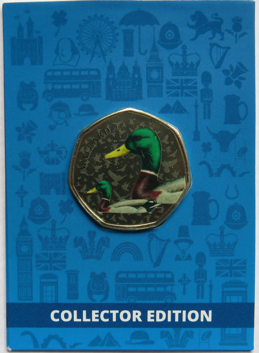 Great British Birds Mallard Collector Edition Coin In Shape of 50p By Westminster