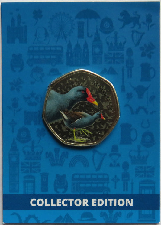 Great British Birds Moorhen Collector Edition Coin In Shape of 50p By Westminster