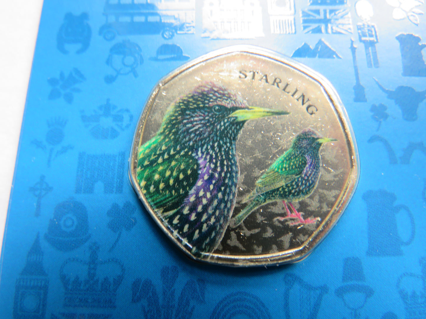 Great British Birds Starling Collector Edition Coin In Shape of 50p By Westminster