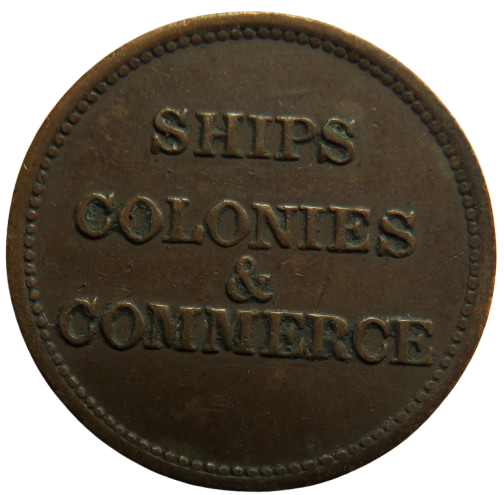 19thC Ships Colonies & Commerce Canada Token