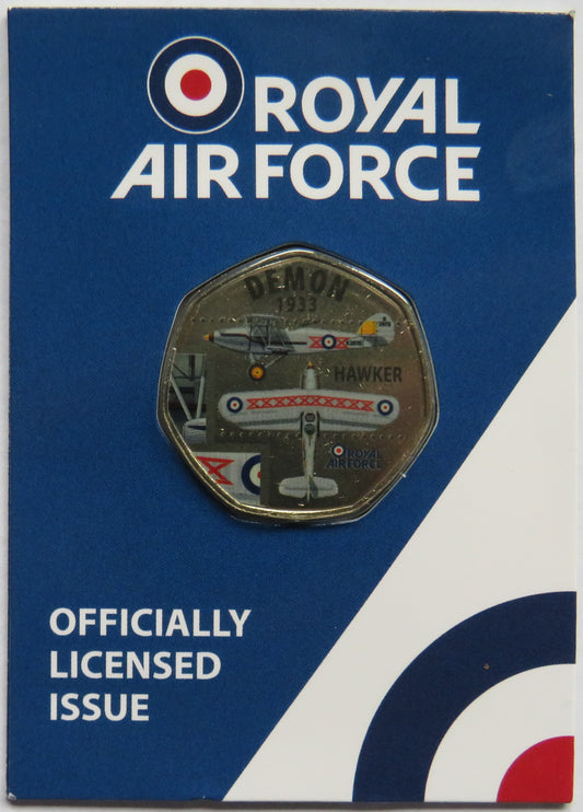 Royal Air Force Demon 1933 Hawker In Shape of 50p By Westminster