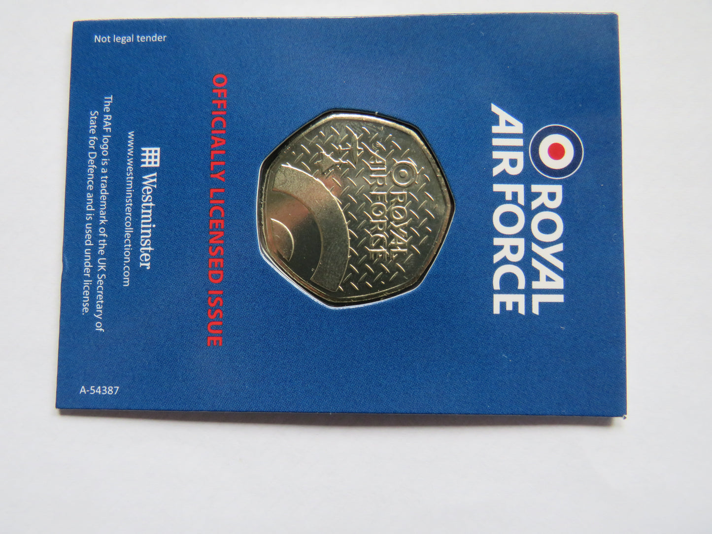 Royal Air Force Demon 1933 Hawker In Shape of 50p By Westminster