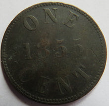 Load image into Gallery viewer, 1855 Fisheries and Agriculture One Cent Token
