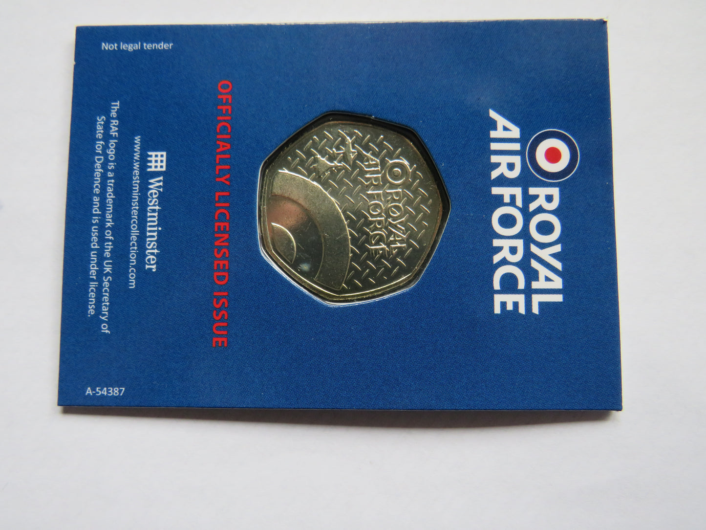 Royal Air Force Chipmunk 1946 DE Havilland In Shape of 50p By Westminster