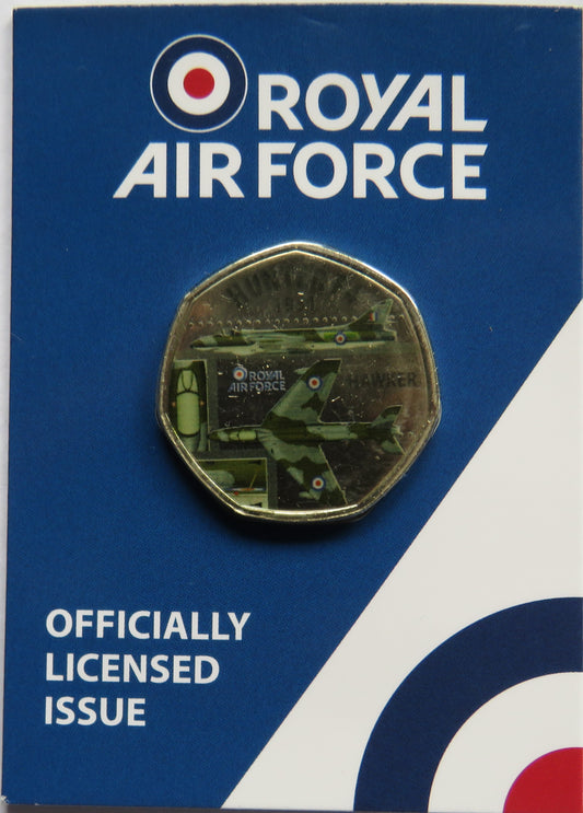 Royal Air Force Hunter F4 1951 Hawker In Shape of 50p By Westminster