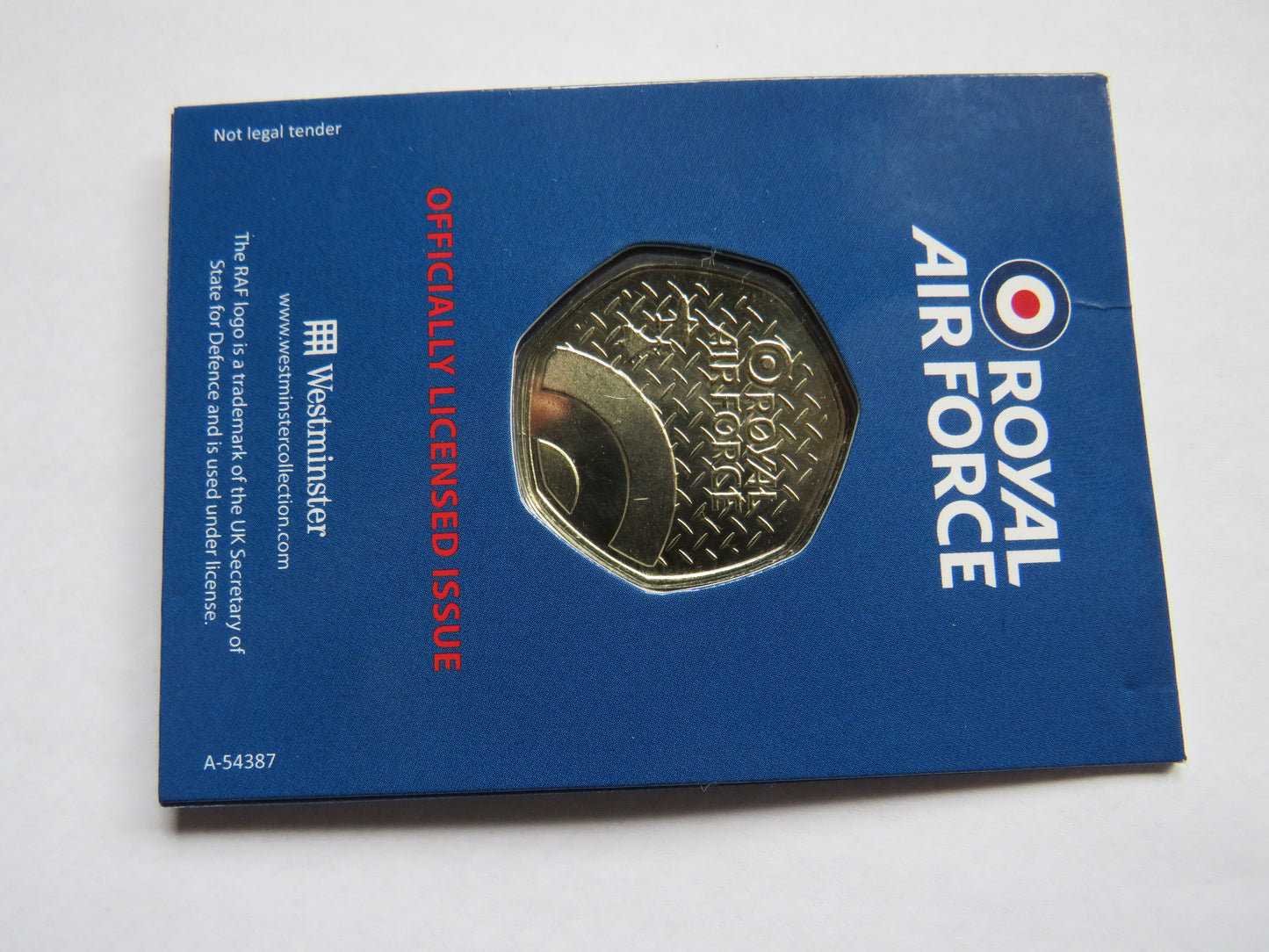 Royal Air Force Hunter F4 1951 Hawker In Shape of 50p By Westminster